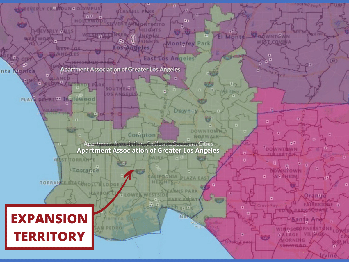 Apartment Association of Greater Los Angeles (AAGLA) Territory