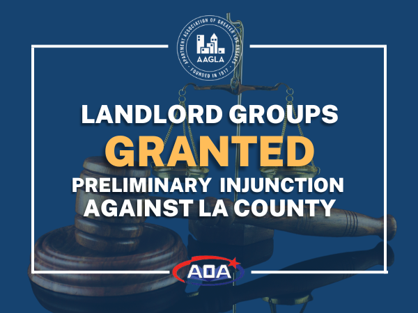 landlord groups granted preliminary injunction against LA county