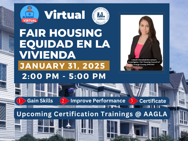 Virtual Fair Housing Certification Spanish AAGLA Virtual Fair Housing Certification Spanish AAGLA